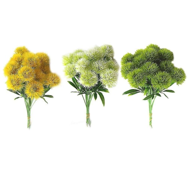 Kunstig blomst Simulering Løvetann Plante Blomst i hvitt Blomsterarrangement Grønn hagearbeid -26 5cm Present