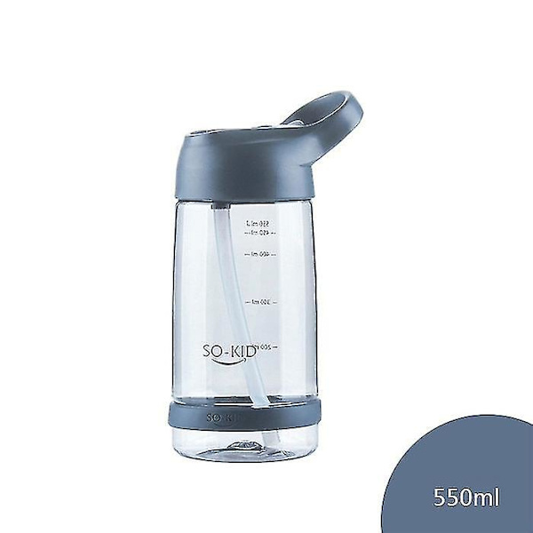 Outdoor Water Bottle With Straw Sports Bottles Leak Proof Eco-friendly For Children School DeepBlue 850ml