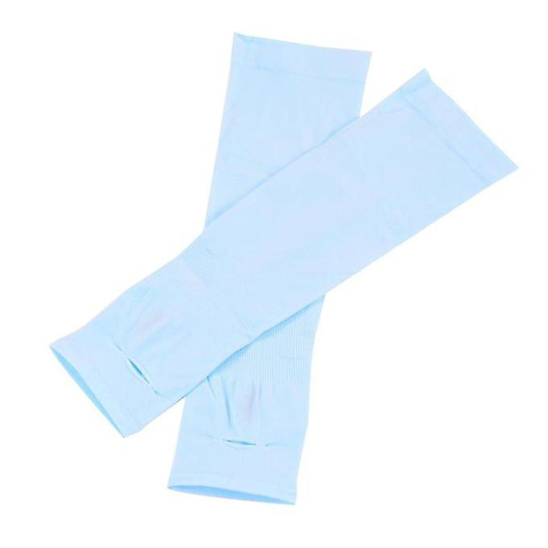 1 Par Kvinnor Män Sol UV-skydd Anti Slip Arm Kompression Blå
