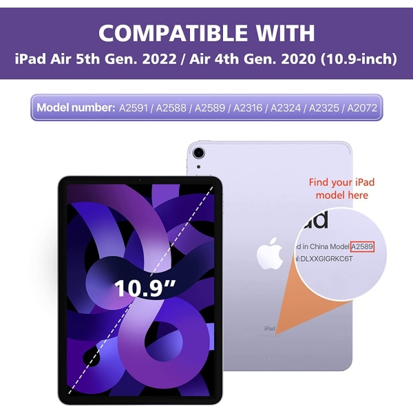 Case för iPad Air 5:e/fjärde generationen 2022/2020 10,9"