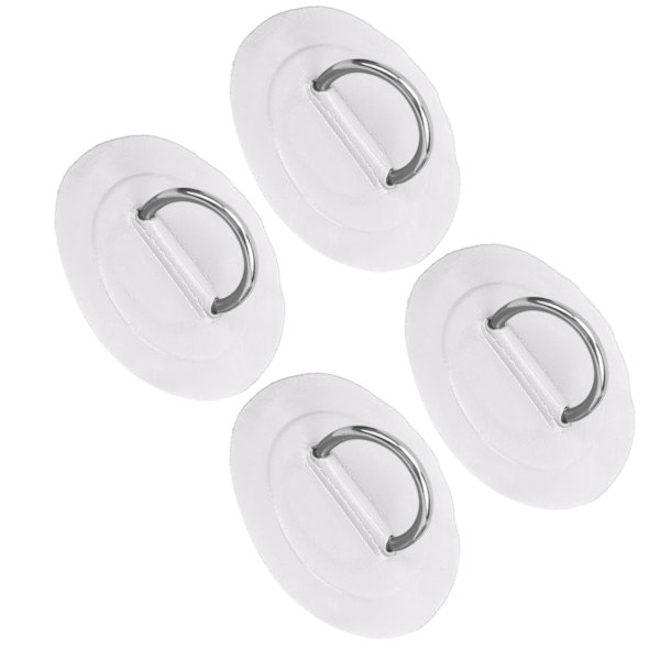 4st Uppblåsbar Båt Kajak D Ring Pad Patch Marin Fast Spänne Elastisk Bungee Snöre Vit