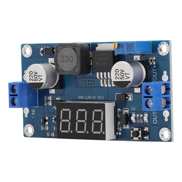 DC 4.5V 32V til 5-55V Justerbar Boost Converter Modul Med Voltmeter Display