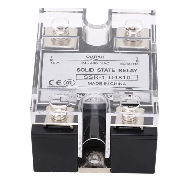 10A Solid State Relé SSR Modul DC Kontroll AC 24-480VAC Lastspenning