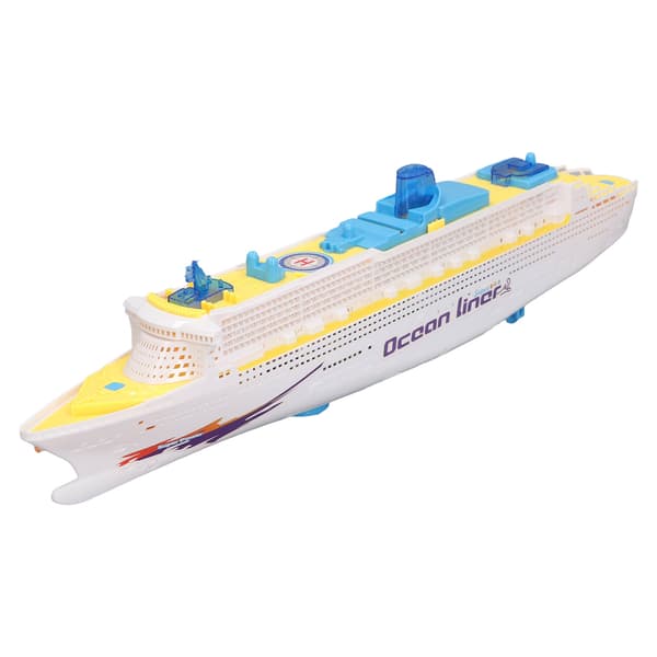 Børns Krydstogtskib Model Lyd Effekter LED Lys Universal Rotation Ocean Liner Bådlegetøj til Drenge Piger