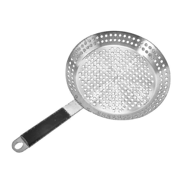 Metall Järn Grill Grillkorg Bbq Nät Med Trähandtag Kött Fiskklämma Hållare Utomhus Picknick Verktyg Grill Hjälpredskap