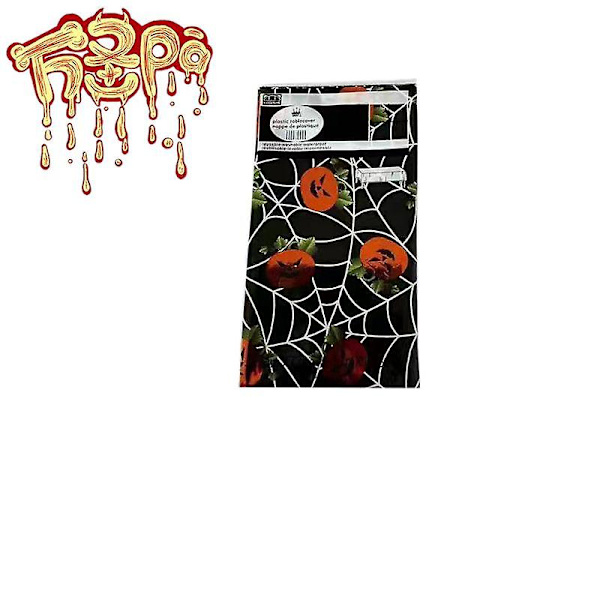 Ny halloweenfest engangskæledyr Bronzing aluminiumsfilm dug Halloween fest atmosfære arrangement forsyninger (2 stk) 137*274cm horror blood palm
