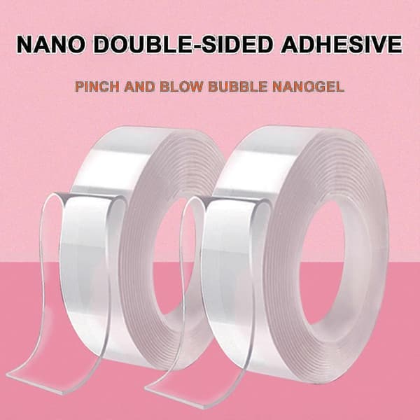 Uppgradera Nano Tape Bubble Kit, Dubbelhäftande tejp Plastbubbeltejp, Elastisk tejp 0.01cm*0.5cm*200cm
