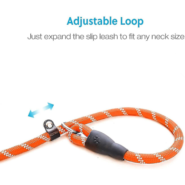 Hundetræning Slip Leash, Dog Slip Lead, Hvalpe Lydighed Recall Training