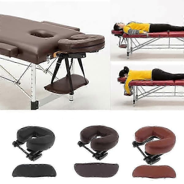 【BQ】Massagebriks til salon, foldbar SPA-stol med nakkestøtte, platformspude black