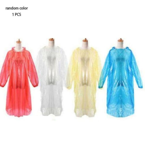 Engangsregnfrakke Voksen regnfrakke Vandtæt bærbar udendørs regnfrakke-tilfældig