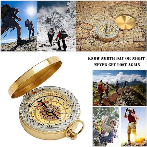 Clamshell Compass Camping Gear Survival Gear Vedenpitävä valokompassi