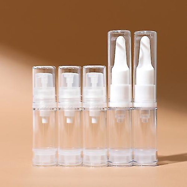 Flytande Foundation reseflaska 5 ml 10 ml 15 ml Mini Cosmetic Foundation Prov ompackningsverktyg Airless pumpflaska Bärbar 5mlx5 set2