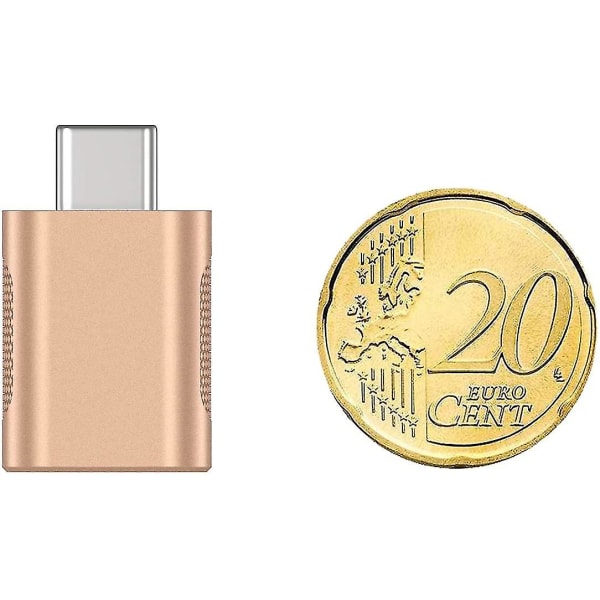 USB C till USB adapter (2-pack), usb-c till USB 3.0-adapter, USB typ-c till USB adapter, Thunderbolt 3 till USB hon-Otg-adapter (guld)