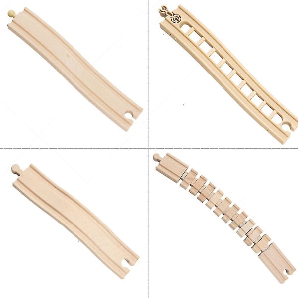 Hhcx-tbkjoys Wooden Train Track Railway Accessories All Kinds Of Wood Track Variety Component Educational Toys RED TRACK HOLDER