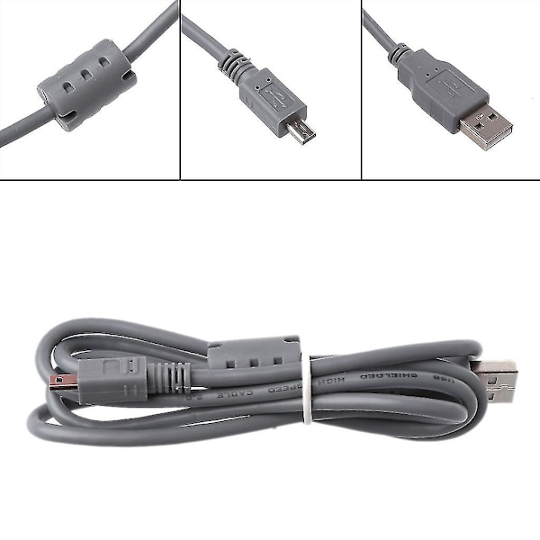 1m USB till Mini 8-stiftskontakt USB-laddningskabel för Nikon, Canon och Sony digitalkamera