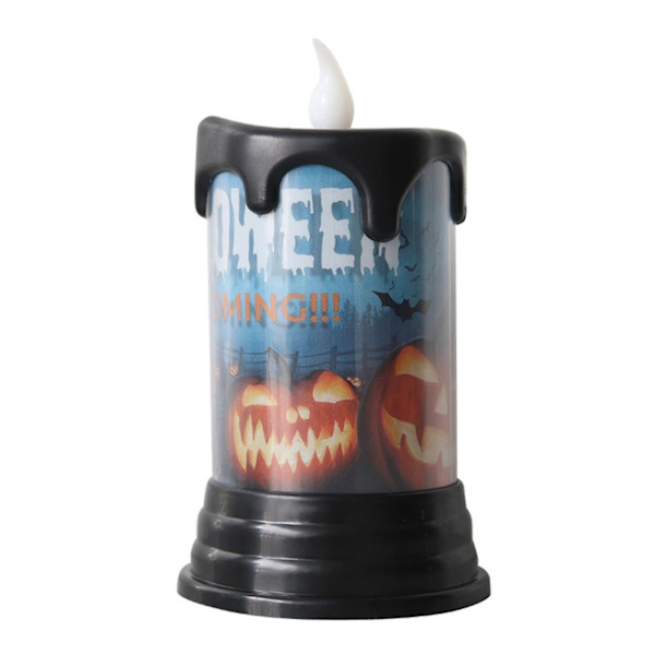 Halloween elektronisk stearinlys Flammeløs Led Candle Party Desktop Dekorasjon A