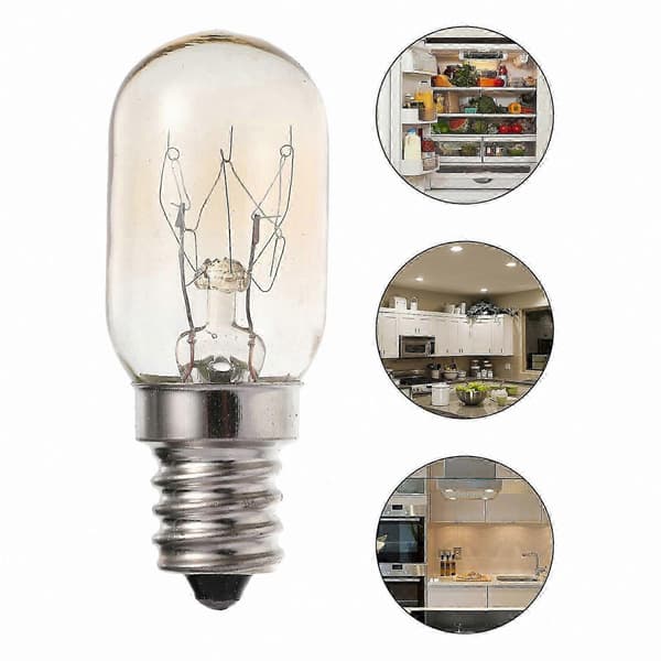 4-pak 10W E12S-sokkelpære til køleskab og emhætte Transparent 2X2X5CM