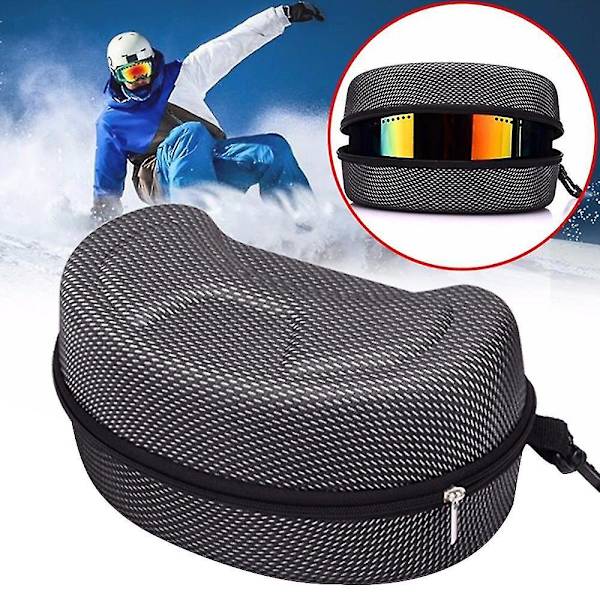 Beskyttelse og bæreveske med glidelås for snowboard eller ski solbriller, gitter Grid