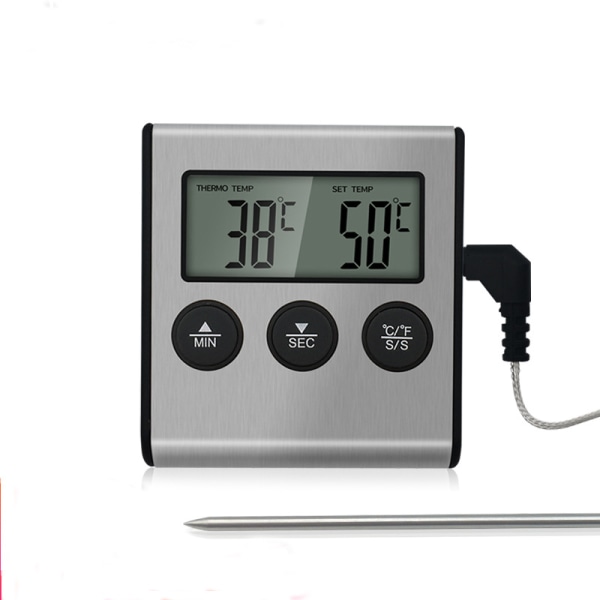 ny stil BBQ-termometer - BBQ-termometer för kött och matlagningssond termometer med timer för temperaturmätning