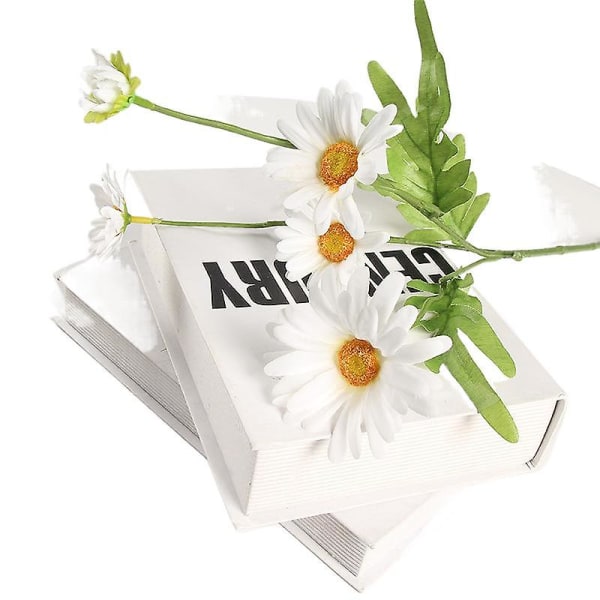 Simulering Krysantemum Krysantemum Bukett Enkel tusenfryd Bryllup Buedekorasjon Blomsterarrangement Krysantemum Simulering Blomst Fake Flower Sof White