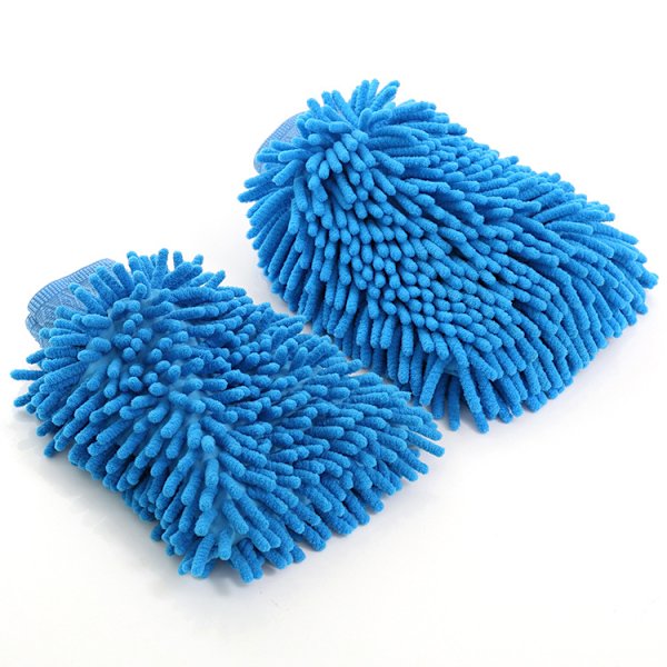 Bilvaskehandsker Large 100g Vandtæt-Himmelblå【Enkelt】-100g Vandtæt 19*26cm*2