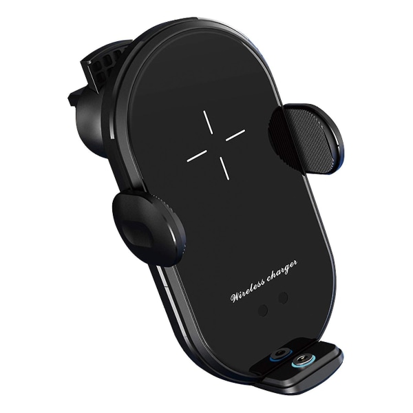 Trådløs billaderfeste Autoklemming Automatisk sensor Telefonholder Hurtiglading Biltelefonholder Luftventil Black