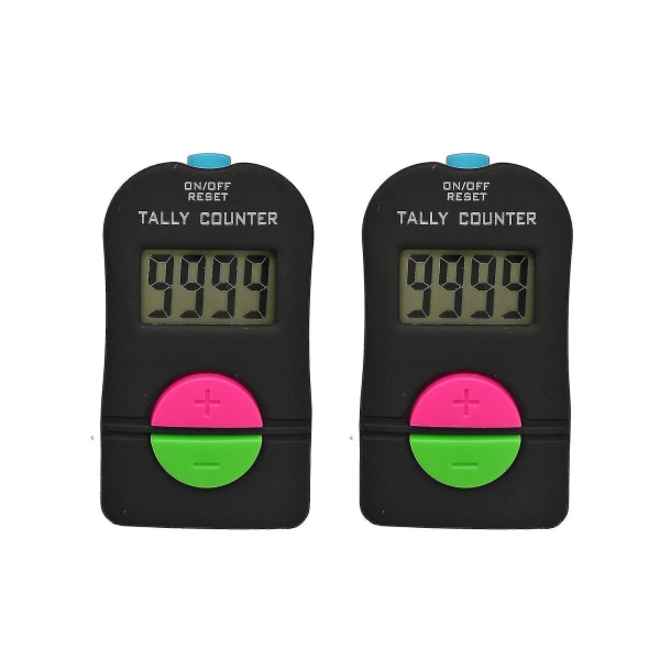2stk Digital Hand Tally Counter Elektronisk Manuell Clicker Golf Gym Håndholdt Counter