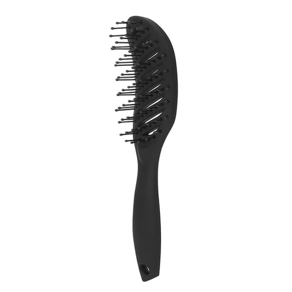 Menisk Hårkam Våd og Tør Nylon Styling Hårmassagebørste Sort