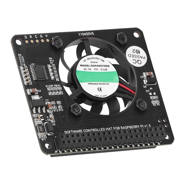 Køleblæsermodul med strømafbryder Justerbar hastighed til Raspberry Pi 4B 3B+/3B