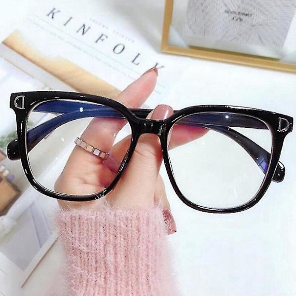 Blåt lysblokerende briller Søde Anti Eye Strain Fashion Frame Briller til læsning Play Computer Black