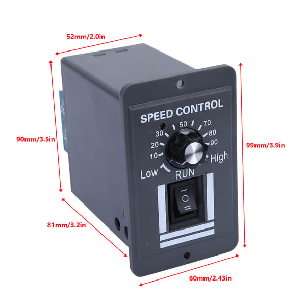 CW/CCW Säädettävä Nopeus Kytkimellä DC-moottorin Säätölaite DC12V-60V 10A