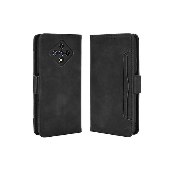 Infinix Zero 8 Case Leather Wallet Flip Cover Case - Svart