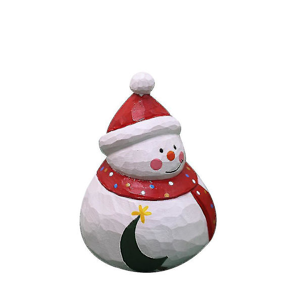 Trä jultomten prydnader för juldekoration Snowman
