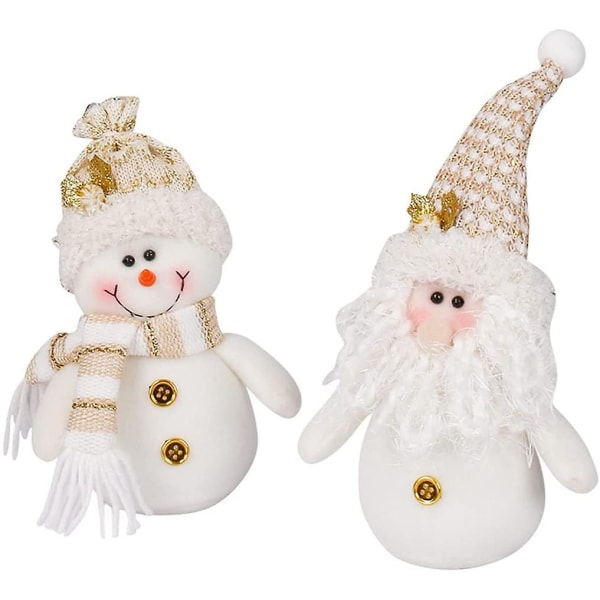 Joulunukkeriipus koristeellinen 2kpl Pehmeä hauska lumiukkonukke Joulupukki