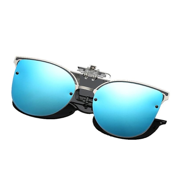 Clip On-solbriller - Polariserte Clip On Flip Up-solbriller passer over briller med UV-beskyttelse Clip-on solbriller