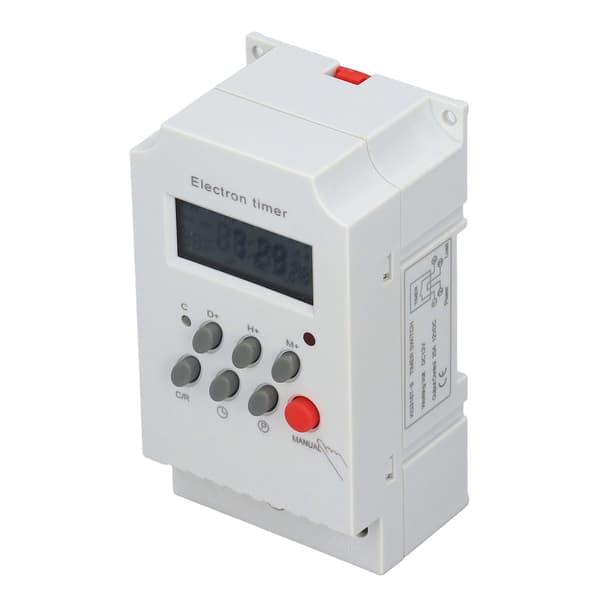 Elektronisk timer kontakt DIN skinne LCD mikrocomputer elektronisk intelligent controller KG316TII (DC 12V)