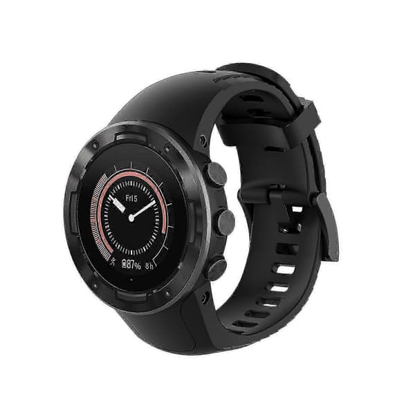 Blød silikonerem til Suunto 5 22,5 mm Black
