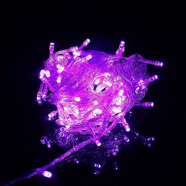 Gypsophila String Lights Julelys Bryllup String Lights Feriedekoration Purple 100M-600LED