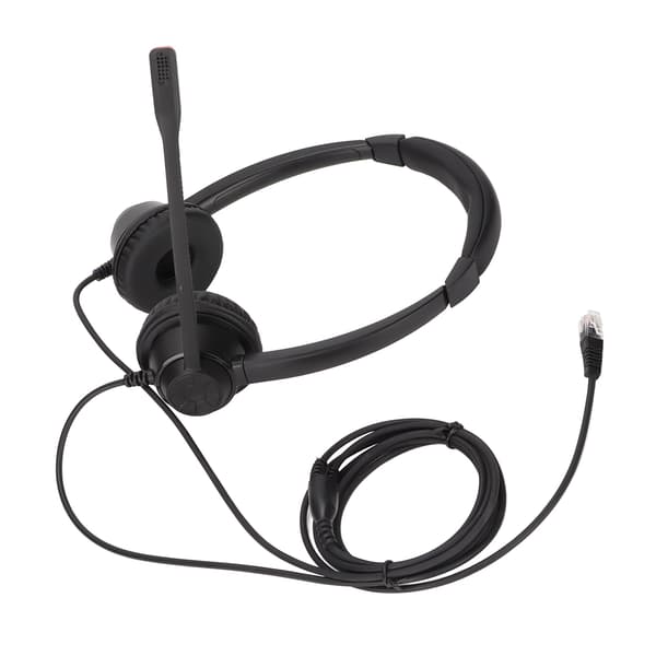Støjreducerende Binaural RJ9 Telefonheadset til fasttelefon VOIP