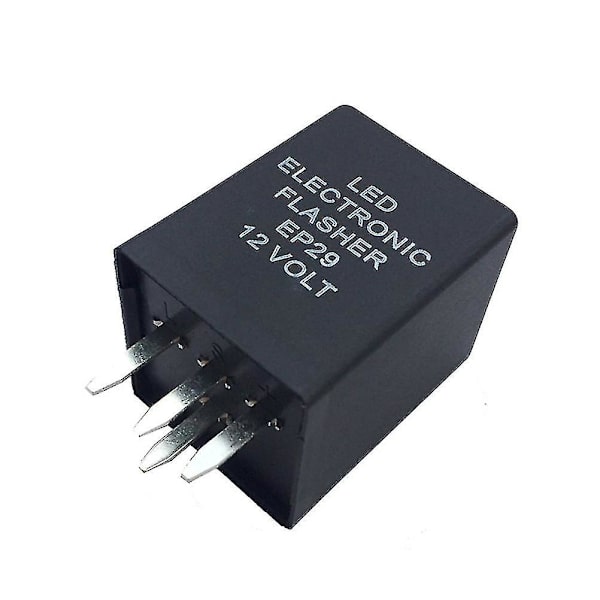 Bil 4-stifter LED-blinkrelä Fix Hyper Flash Blinkers Decoder Equalizer (svart)
