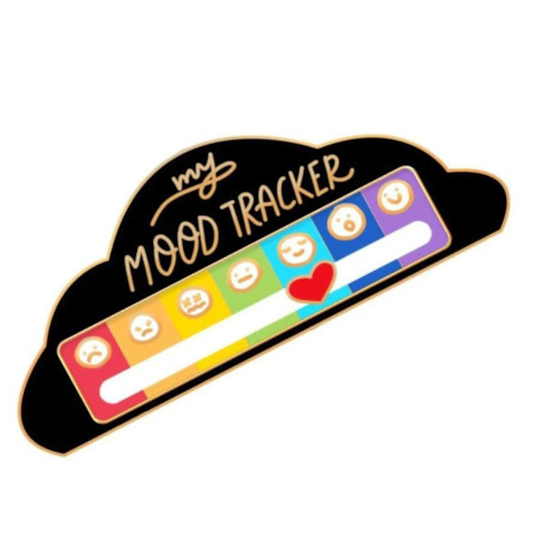 New Upgrade Social Battery Pin - My Social Battery Creative Lapel Pin, Fun Enamel Emotional Pin 7 Days A Week Red