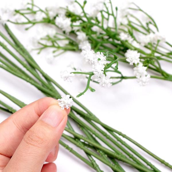 Artificiell Gypsophila 12st vit sidenblomma för bröllop, fest, brud, kontorsinredning