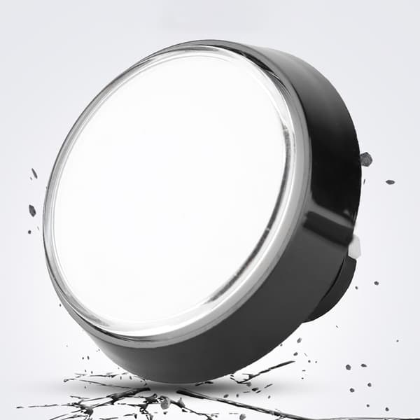 Stor rund LED-belyst trykknap - 60 mm diameter - til arkade-spil