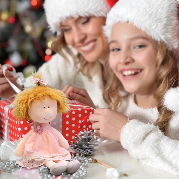 Mjuk Trasdocka Handgjorda Kläder Vacker Trasdocka Leksak Babyflickor Sovpartner Julklapp