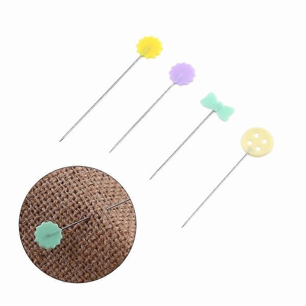 Nappipäiset neulat DIY-ompeluun 100 kpl värikkäitä neuloja