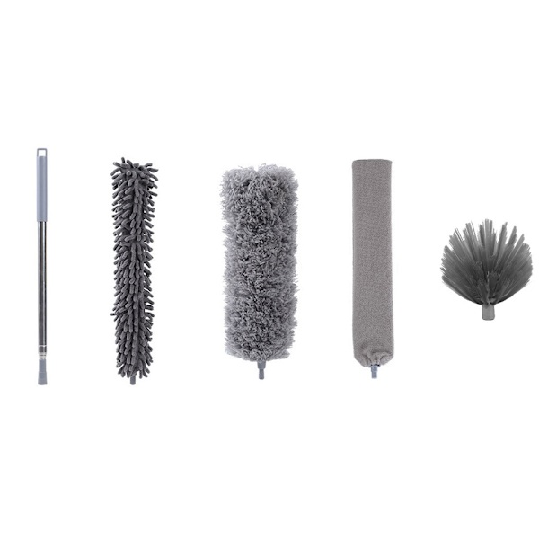 ny stil mikrofiber støvbørste uttrekkbar støvvipper Multifunksjonell støvoppsamler for rengjøring av høye tak, persienner, møbler, biler 5pcs