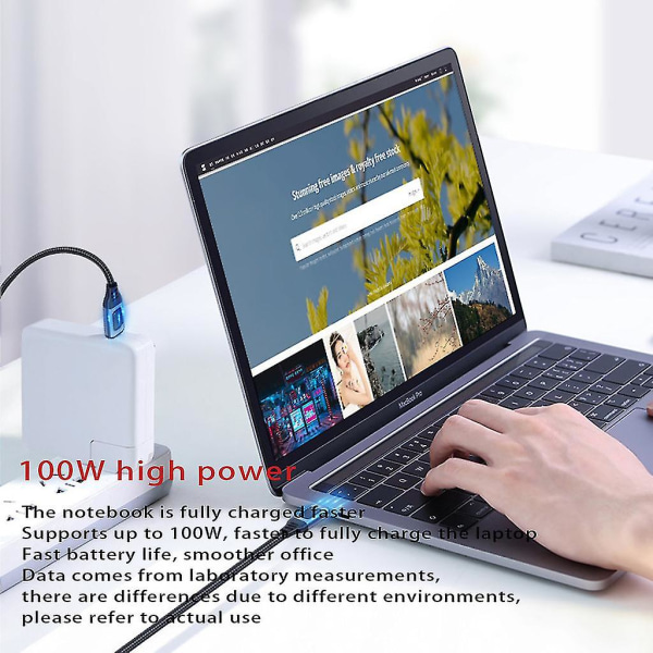100w Usb C til Usb C-kabel Ladekabel for Macbook Pro Dell Xps 15/13 150cm 150cm