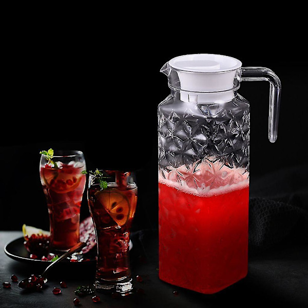 Pakke 37 ounce Akrylvandskande Vandkarafler Juicekande Drikkevandskande til vand, limonade, cocktail, te, juice og isterninger Diamantkedel