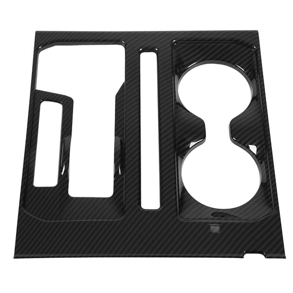 Central Control Gear Shift Kopholder Panel Trim Kulfiber Stil Erstatning til Ford 2021+
