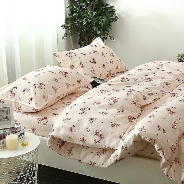 Puuvillaiset vuodevaatteet set tyynyliinat lakanat cover kukkainen maalaistyylinen 180X220cm(duvet cover)